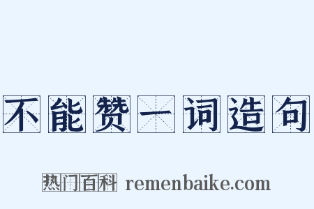 不能赞一词造句是什么意思的图片